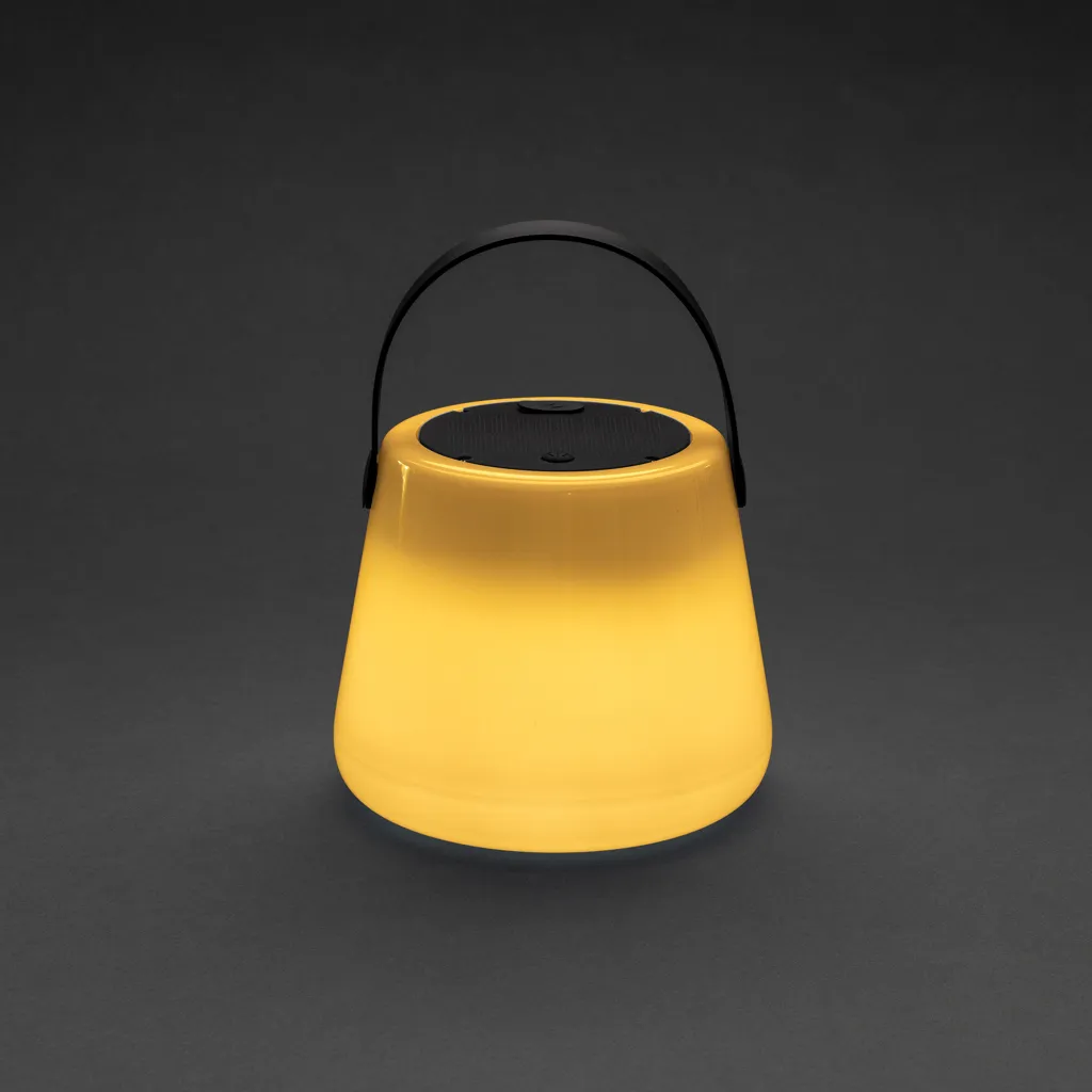 SolarGlow Außenleuchte aus RCS rec. Kunststoff mit USB-Lampe, weiß – Bild 3