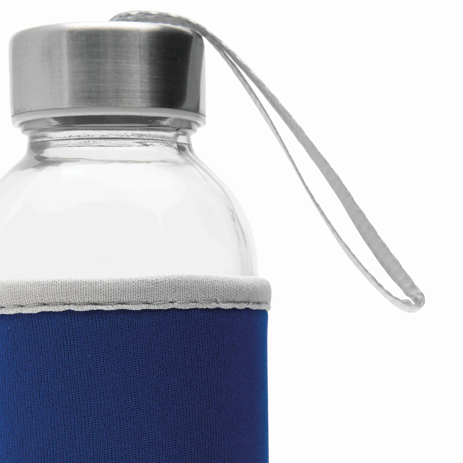 TAKE WELL - Glas-Flasche, royalblau, transparent – Bild 3