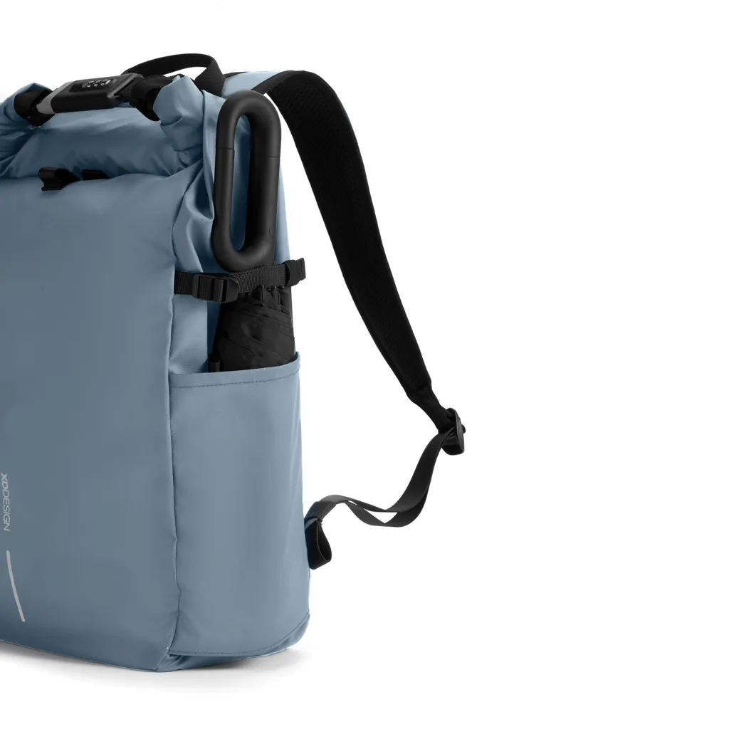 Urban wasserabweisender Anti-Diebstahl Rucksack, blau – Bild 15