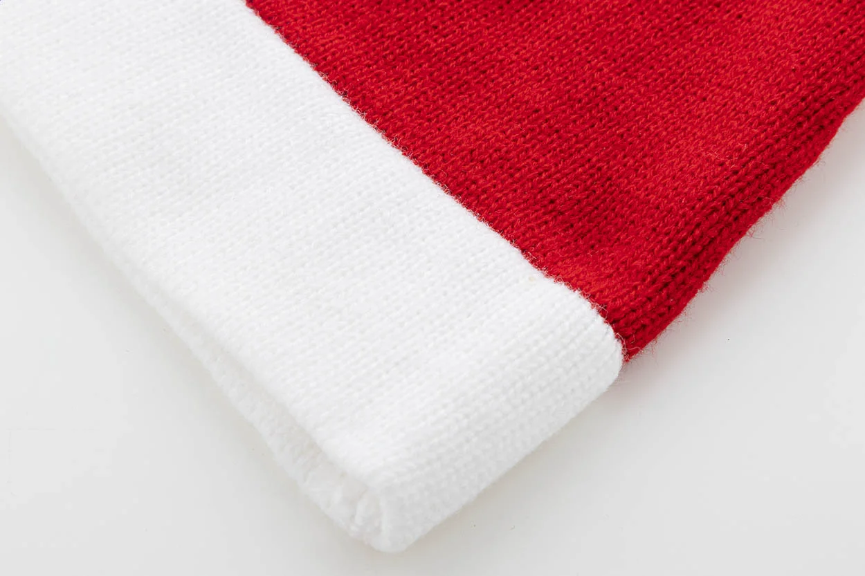 gestrickte Weihnachtsmütze Babbo, rot – Bild 3