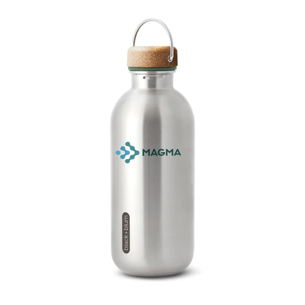 Black+Blum Stahl-Wasserflasche 600ml, Olivgrün – Bild 5