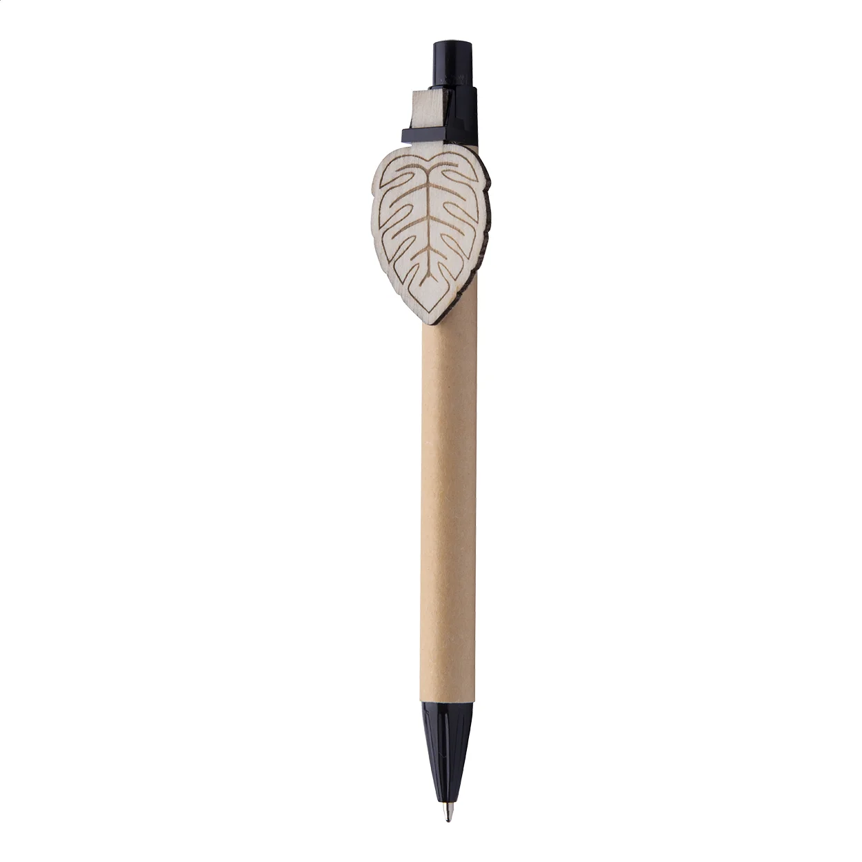 Kugelschreiber CreaClip Eco, schwarz, natur – Bild 11
