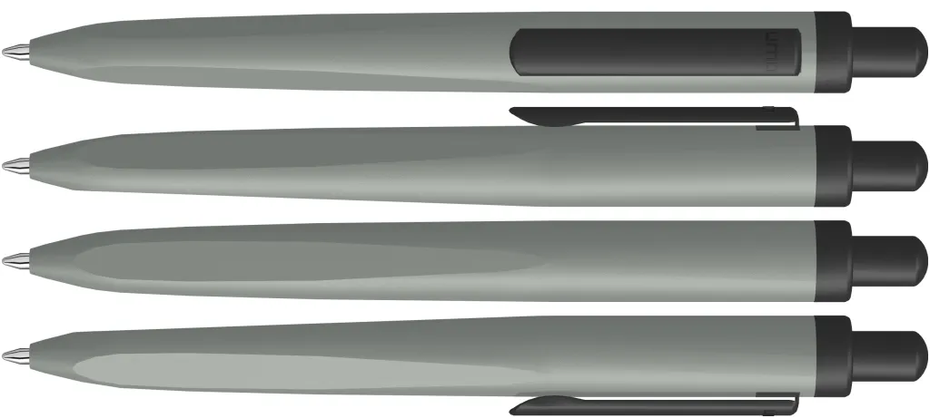 TRION Druckkugelschreiber grau, grau – Bild 2