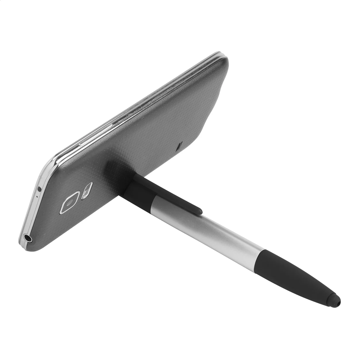 Touchpen Handy mit Kugelschreiber, schwarz, silber – Bild 3