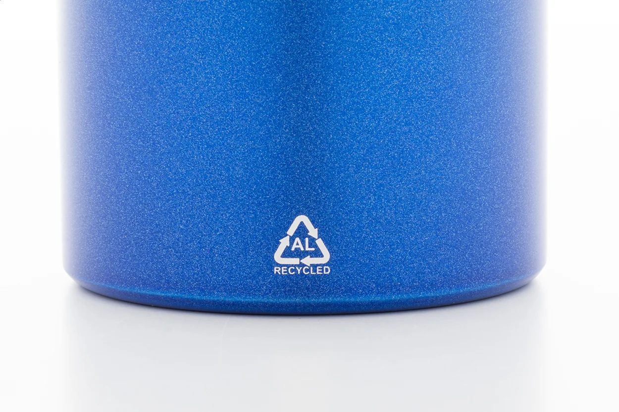 Flasche Ralusip Plus aus recyceltem Aluminium, blau – Bild 6