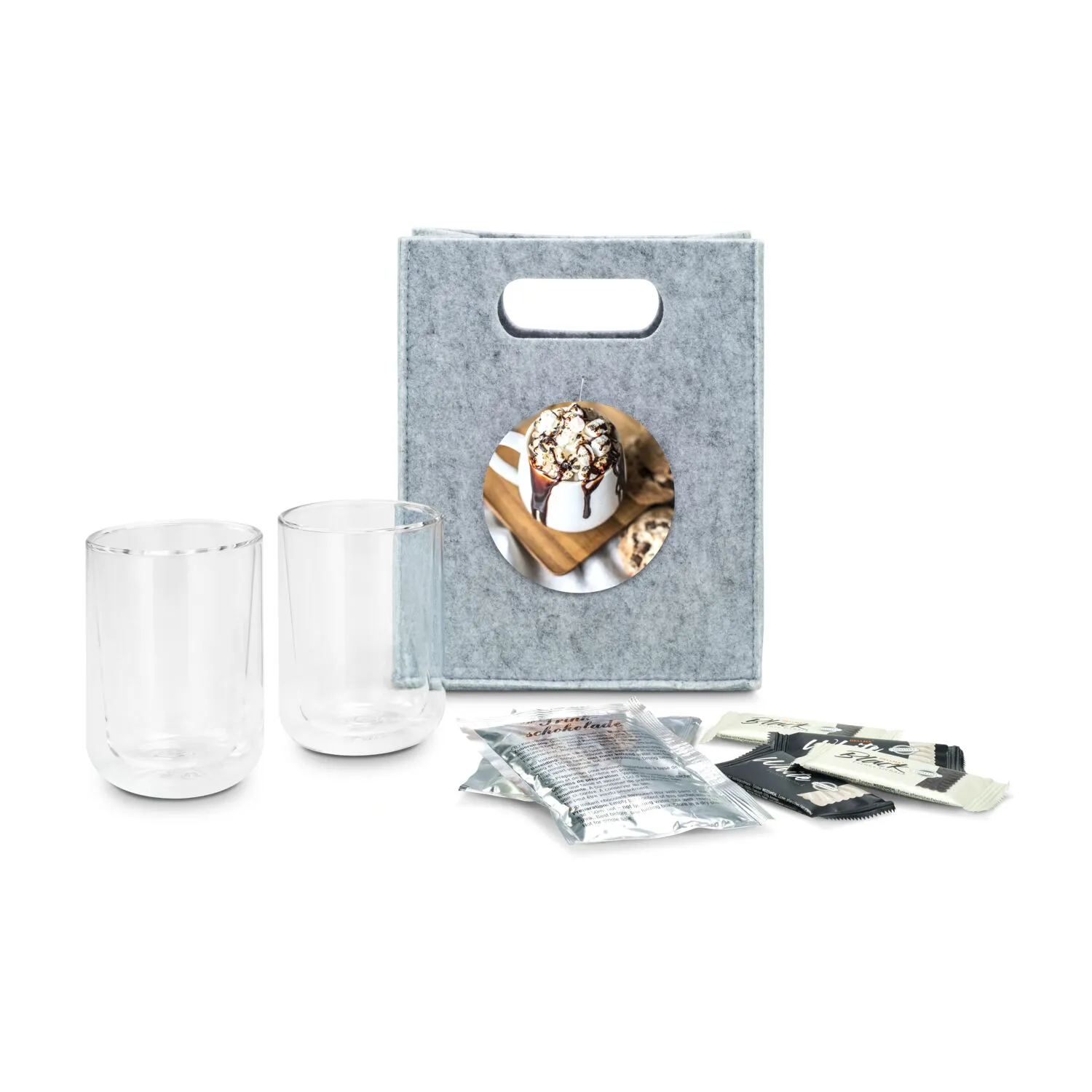 Geschenkset / Präsenteset: Chocolate Caliente, grau – Bild 2