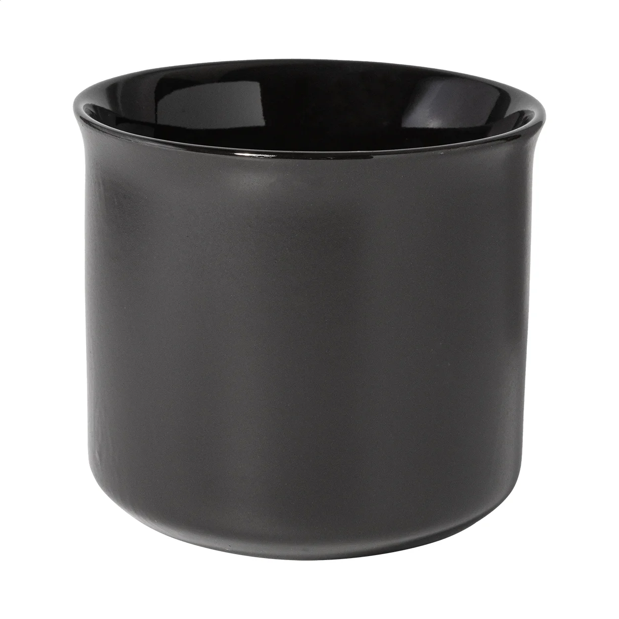 Matter Vintage-Becher Woodstock Flat, schwarz – Bild 3