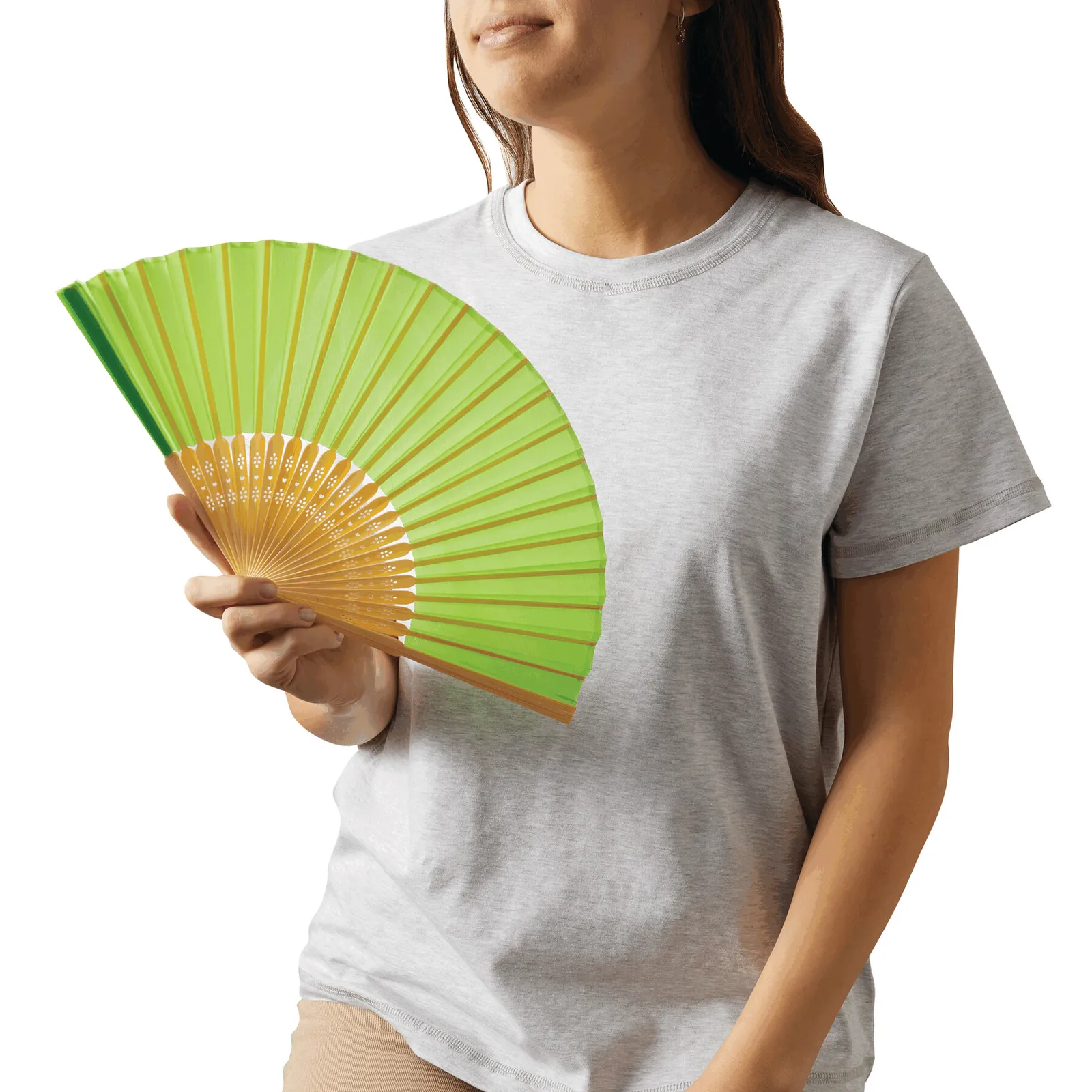 BAMBOO COOL - Faltbarer Fächer, grün – Bild 7