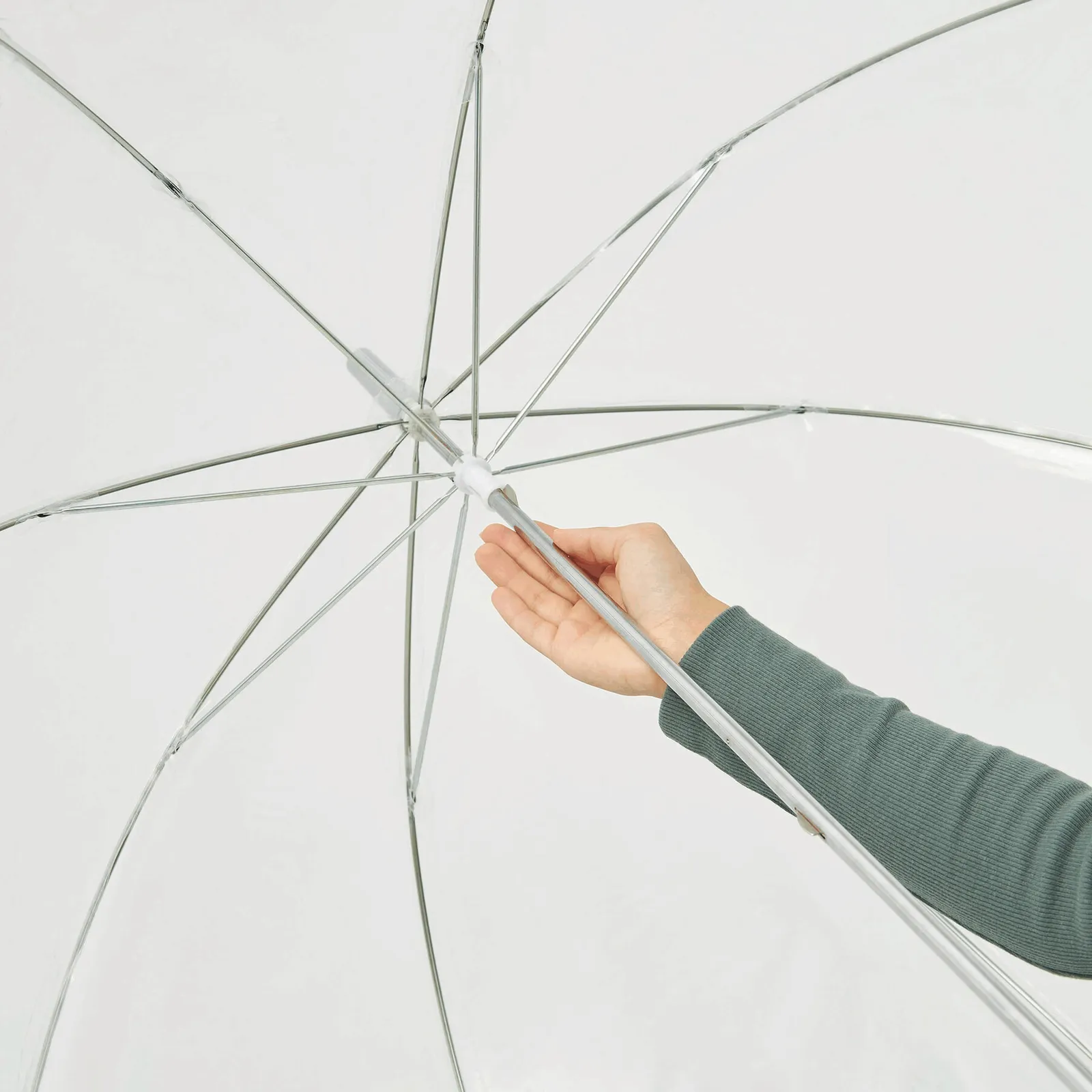 BELLEVUE Umbrella, Glockenschirm silber, transparent, silber, transparent – Bild 9