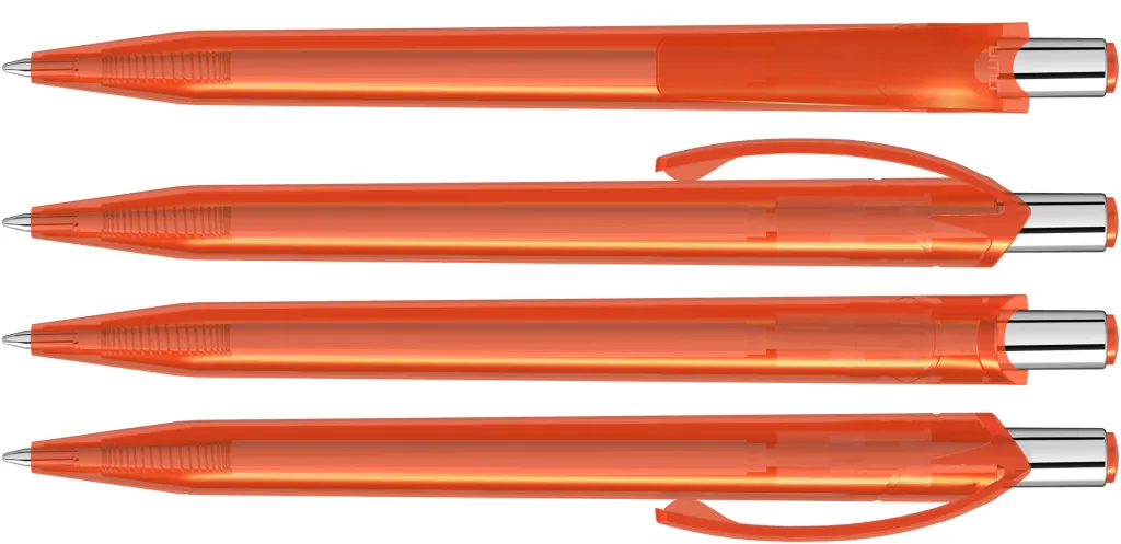 BEAT transparent Druckkugelschreiber orange, orange – Bild 2