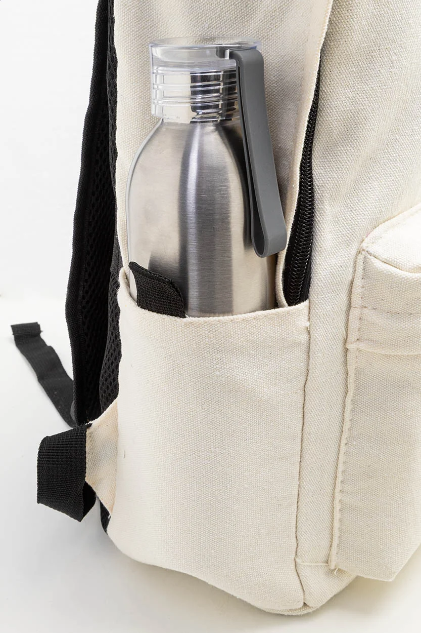 Rucksack Recabak aus recyceltem Canvas, natur – Bild 6
