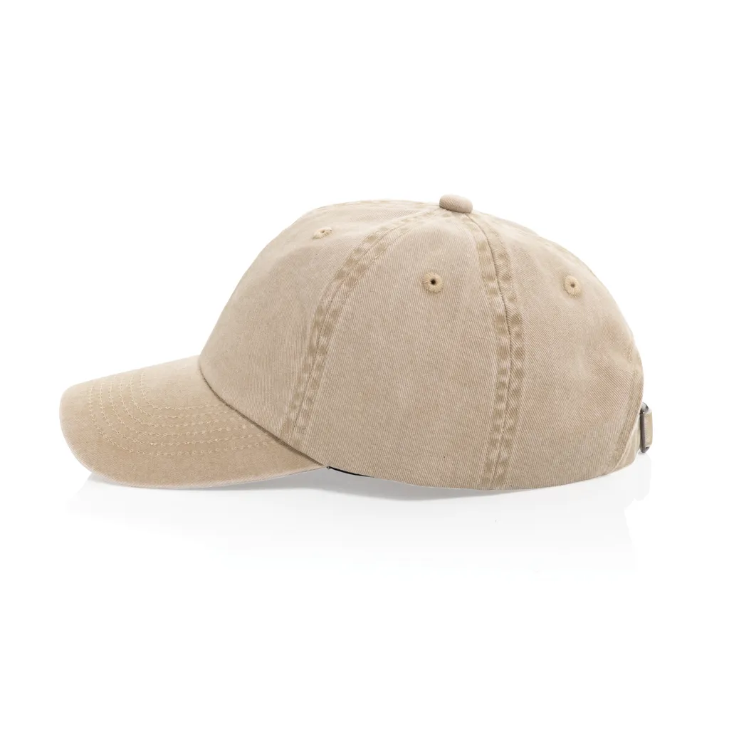 BEAU AWARE™ Washed 6-Panel Kappe aus 270gr/m² Baumwolltwill, beige – Bild 4