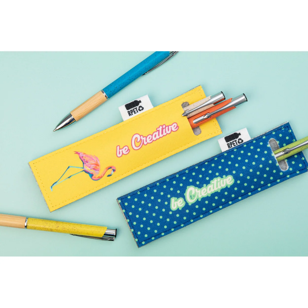 individuelles Stifteetui CreaFelt Pen A, weiß, grau – Bild 9