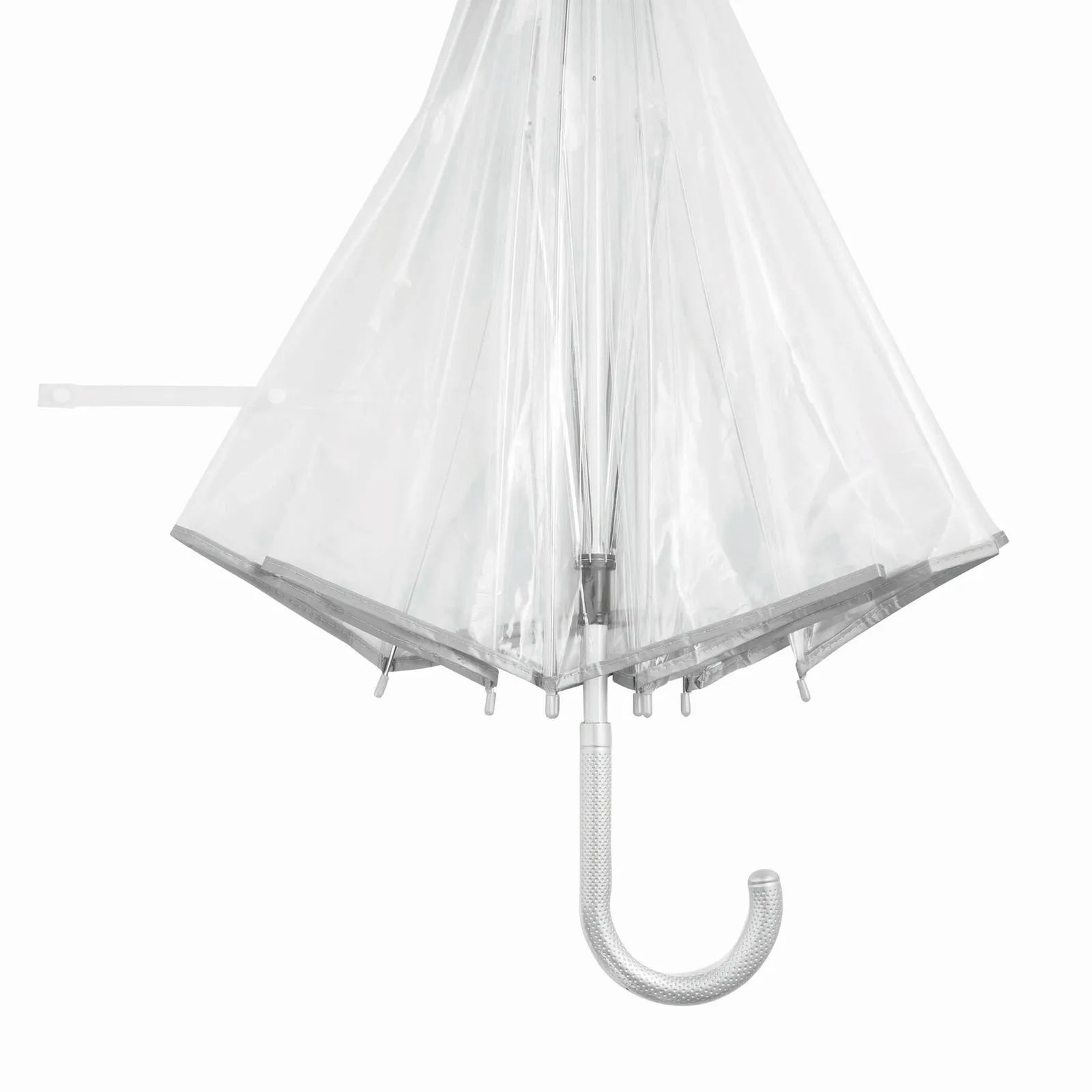 PANORAMIX Umbrella, Transparenter Aluminium-Stockschirm silber, transparent, silber, transparent – Bild 4