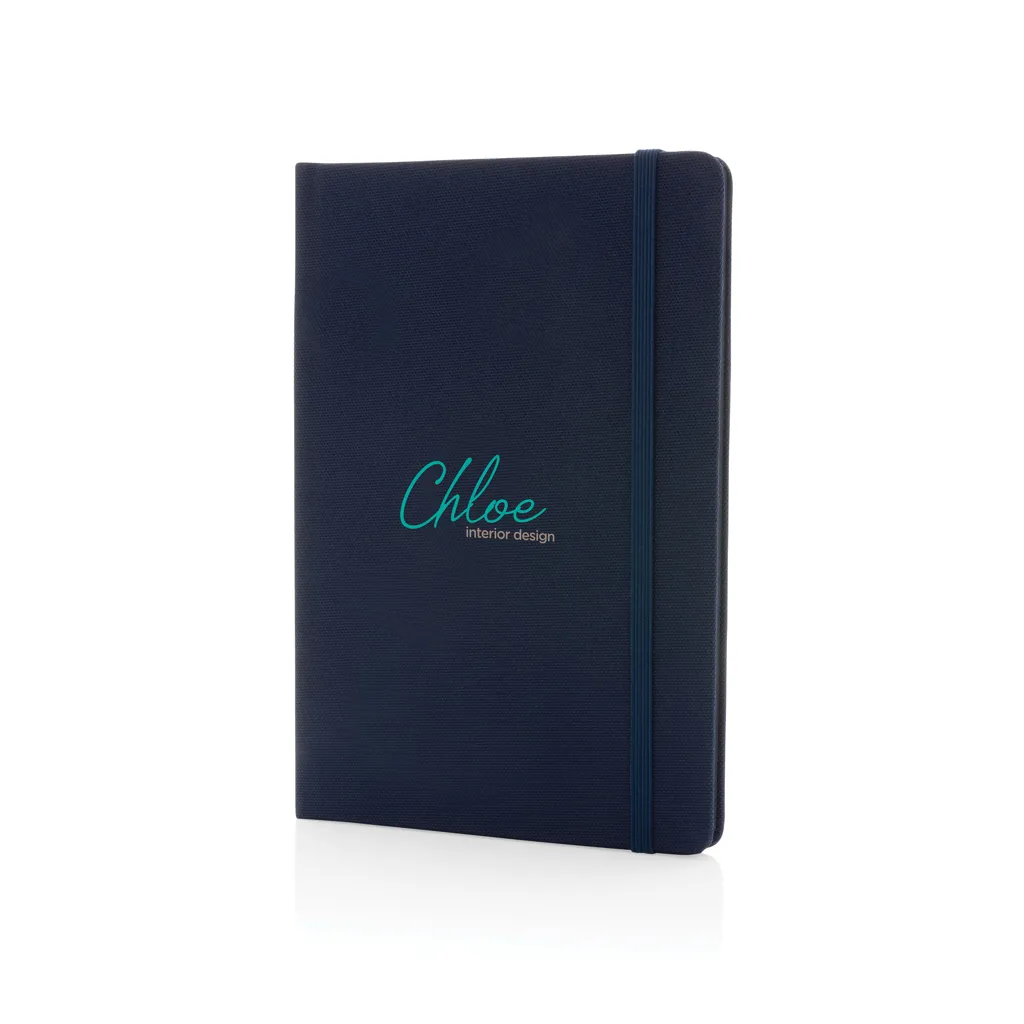 GRS-zertifiziertes rPET-A5-Notizbuch, navy blau – Bild 6