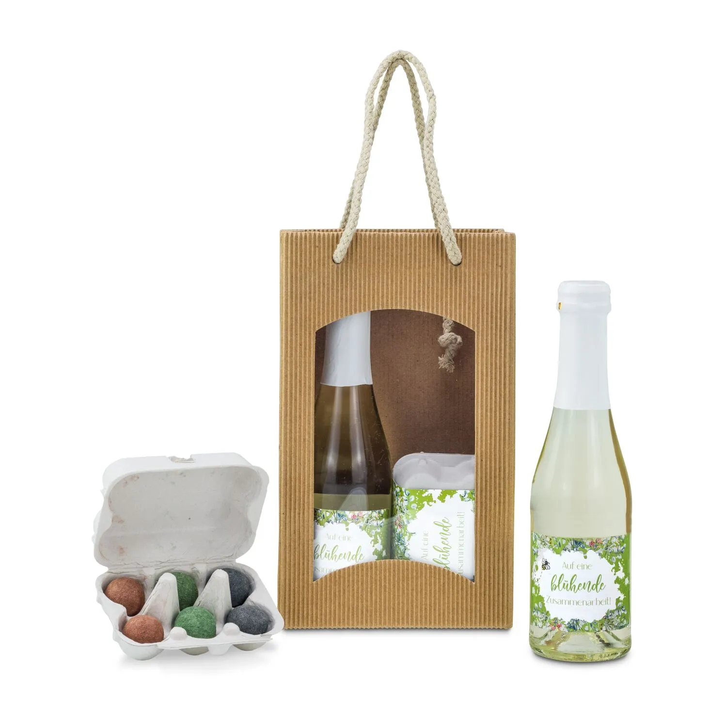 Geschenkset / Präsenteset: Blühende Zusammenarbeit, braun – Bild 2