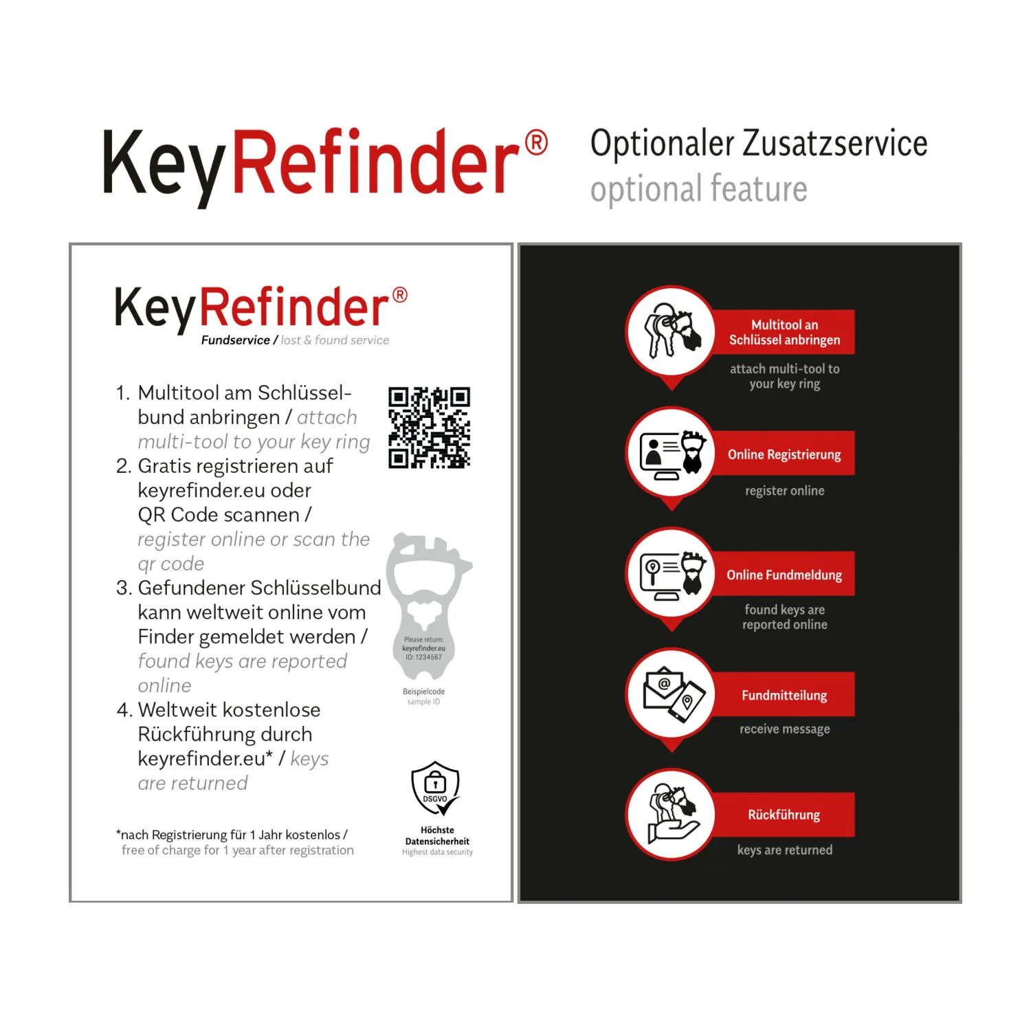 ROMINOX® Key Tool // Bunny - 16 functions (Osterhase), silber – Bild 13