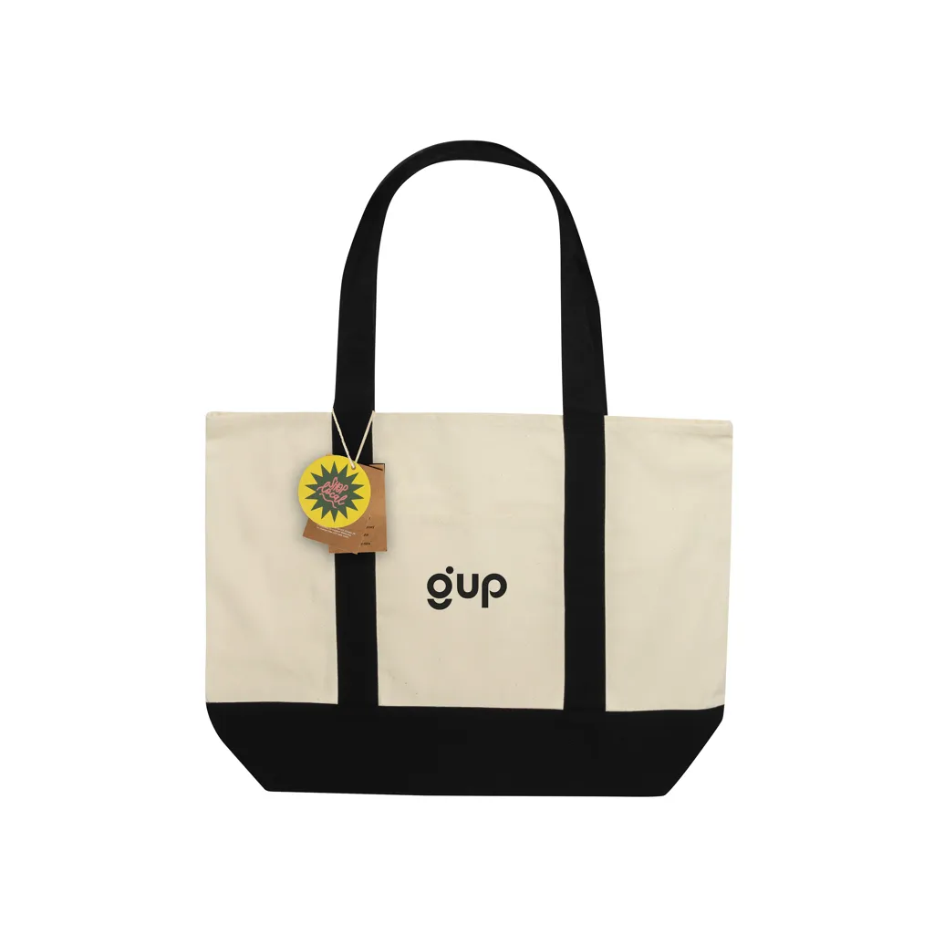 SHOP LOCAL AWARE™ Tasche aus recycelter Baumwolle, 350g/m², schwarz – Bild 3