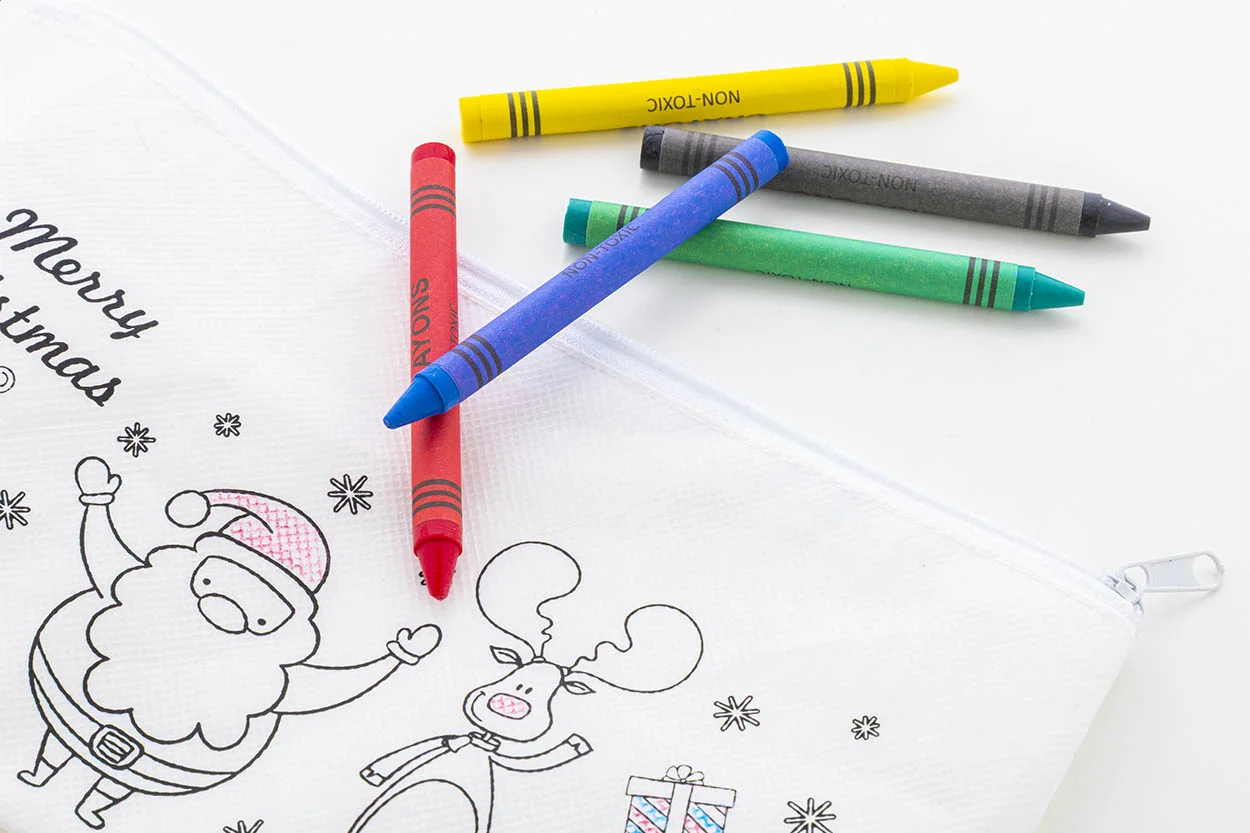 Weihnachts-Stifteetui Julfar Draw zum Ausmalen, weiß – Bild 4