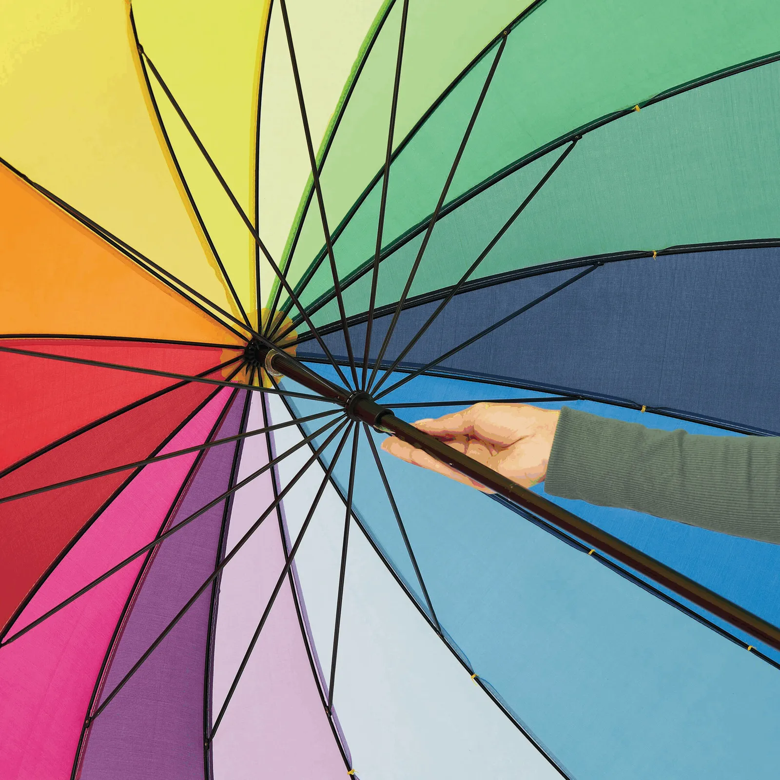RAINBOW SKY - Golfschirm regenbogen, regenbogen – Bild 9