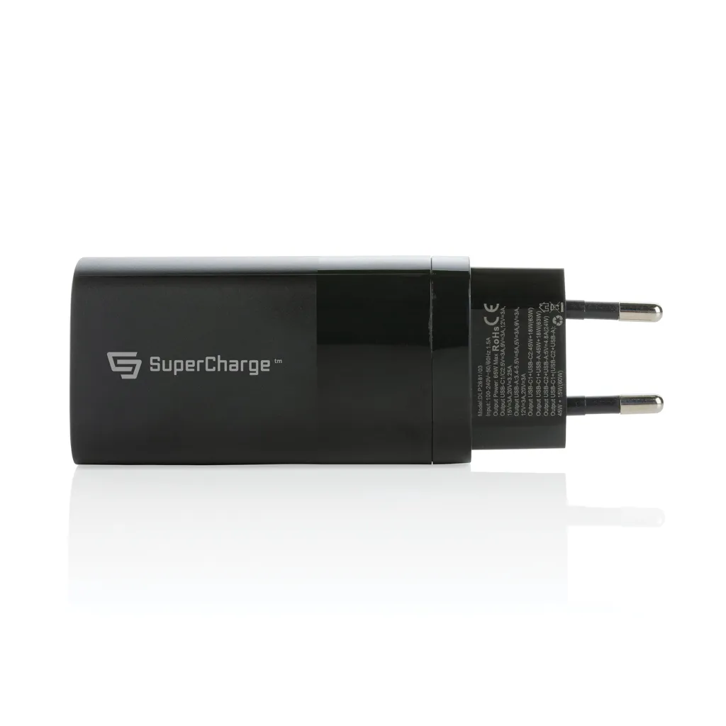 Philips 65W Ultra-Schnell-PD 3-Port-USB-Wandladegerät, schwarz – Bild 5