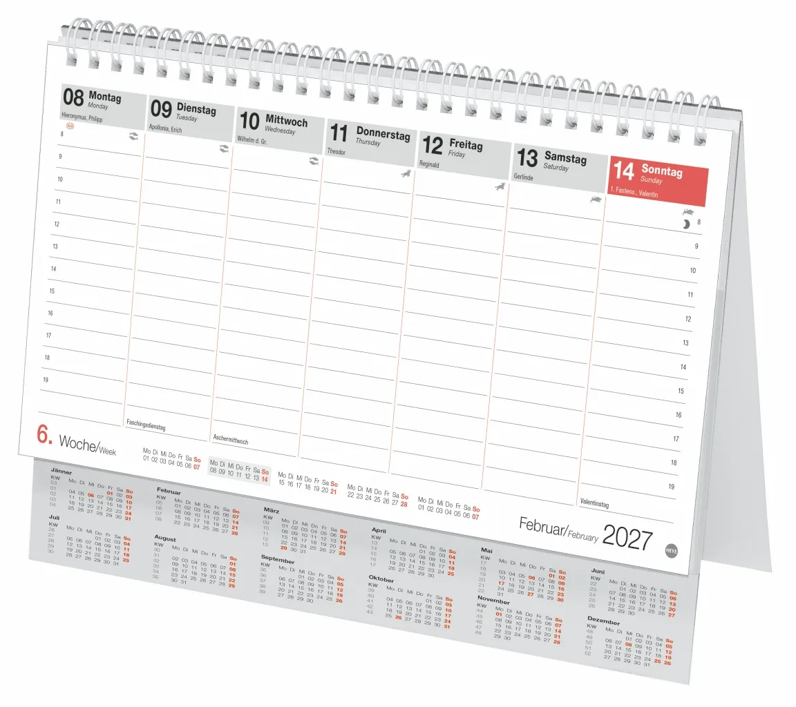 Schreibtischkal Österreich groß Tischkalender 2027 – Bild 8
