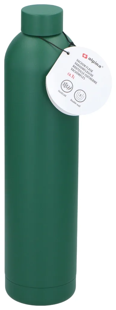 ALPINA Trinkflasche 1000ml, Black/White/Beige/Green – Bild 7
