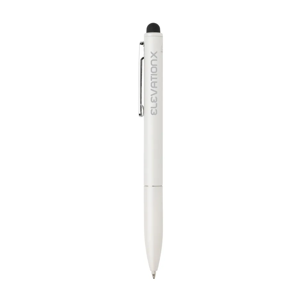 Kymi Stift mit Stylus aus RCS recyceltem Aluminum, weiß – Bild 4