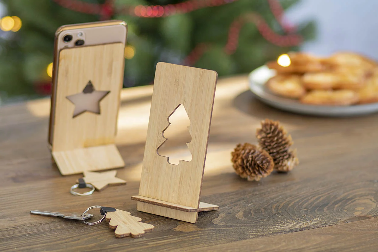 Handyhalter Weihnachtsbaum Kannykka, natur – Bild 4