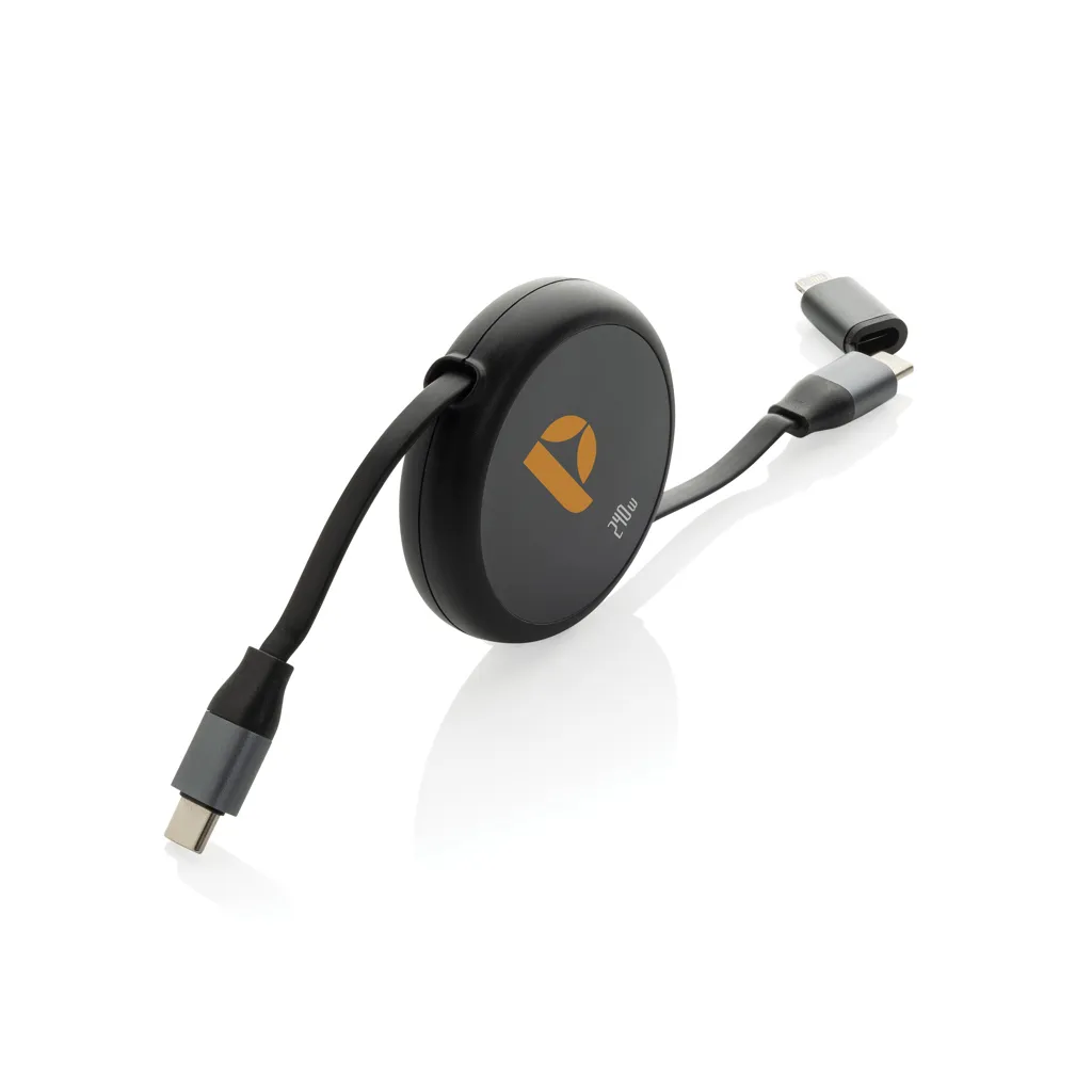 Terra ausziehbares 240W 2-in-1 Kabel aus RCS rec. Aluminium, schwarz – Bild 6