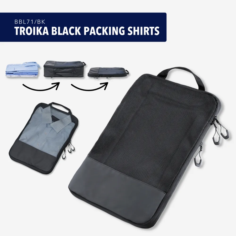 Reise-Kompressionstasche TROIKA BLACK PACKING SHIRTS, schwarz – Bild 7