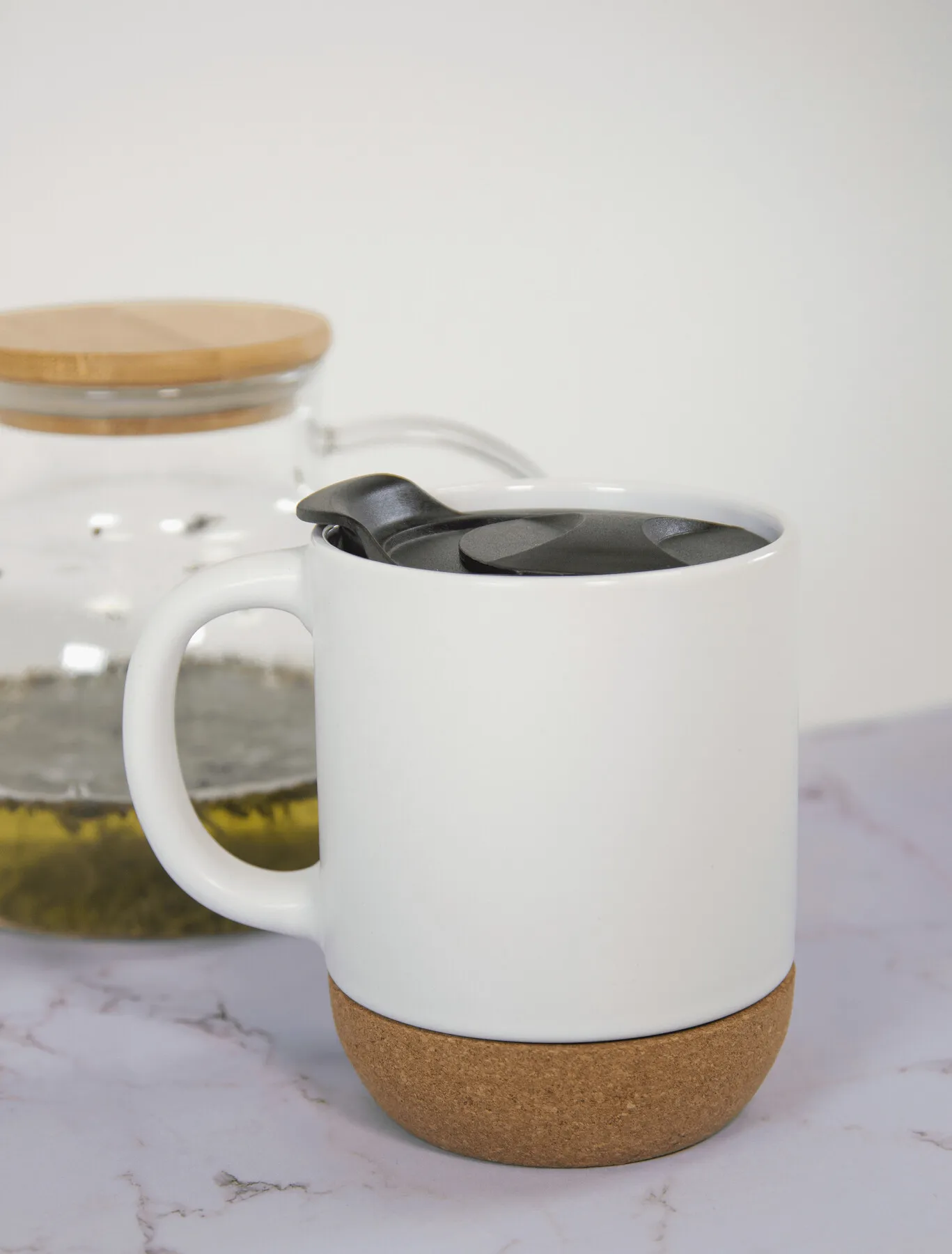 DAY & NIGHT - Keramiktasse, braun, weiß – Bild 9