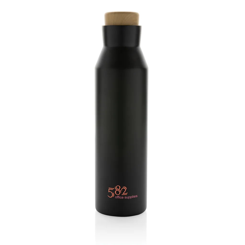 Gaia Vakuumflasche aus RCS recyceltem Stainless-Steel, schwarz – Bild 3