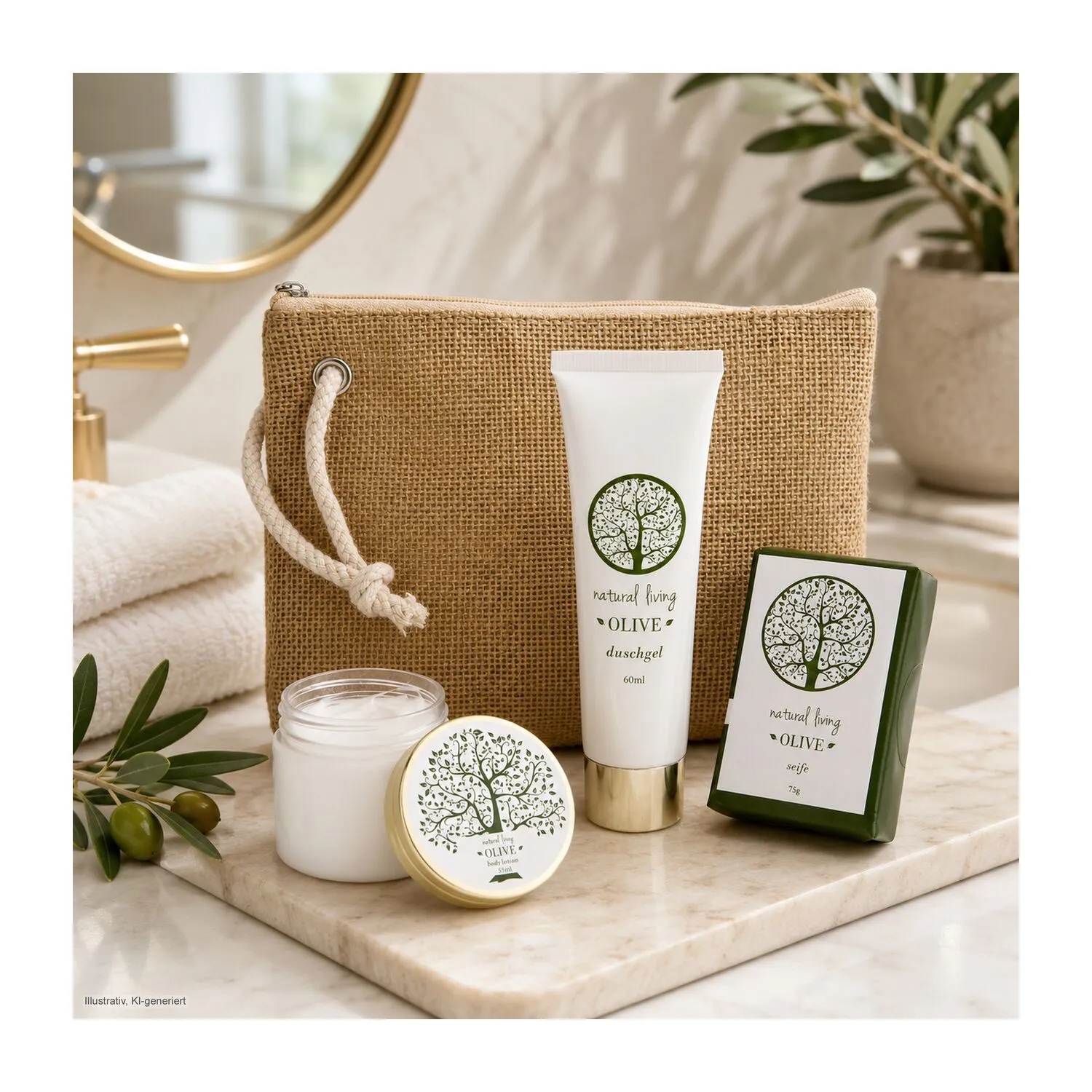 Wellness-Geschenkset: Natura, braun – Bild 7