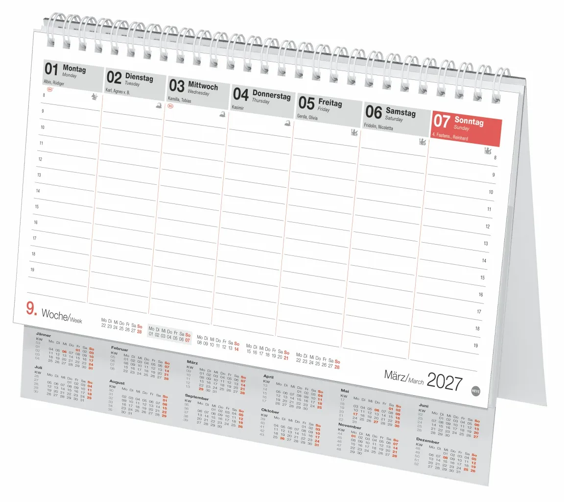 Schreibtischkal Österreich groß Tischkalender 2027 – Bild 11
