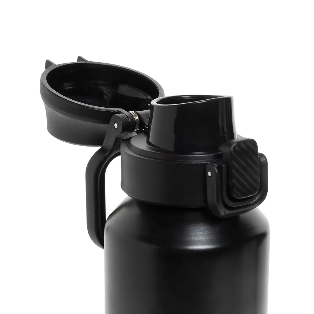 Via RCS Re-Steel Sportflasche mit Verschluss, 600ml, schwarz – Bild 4