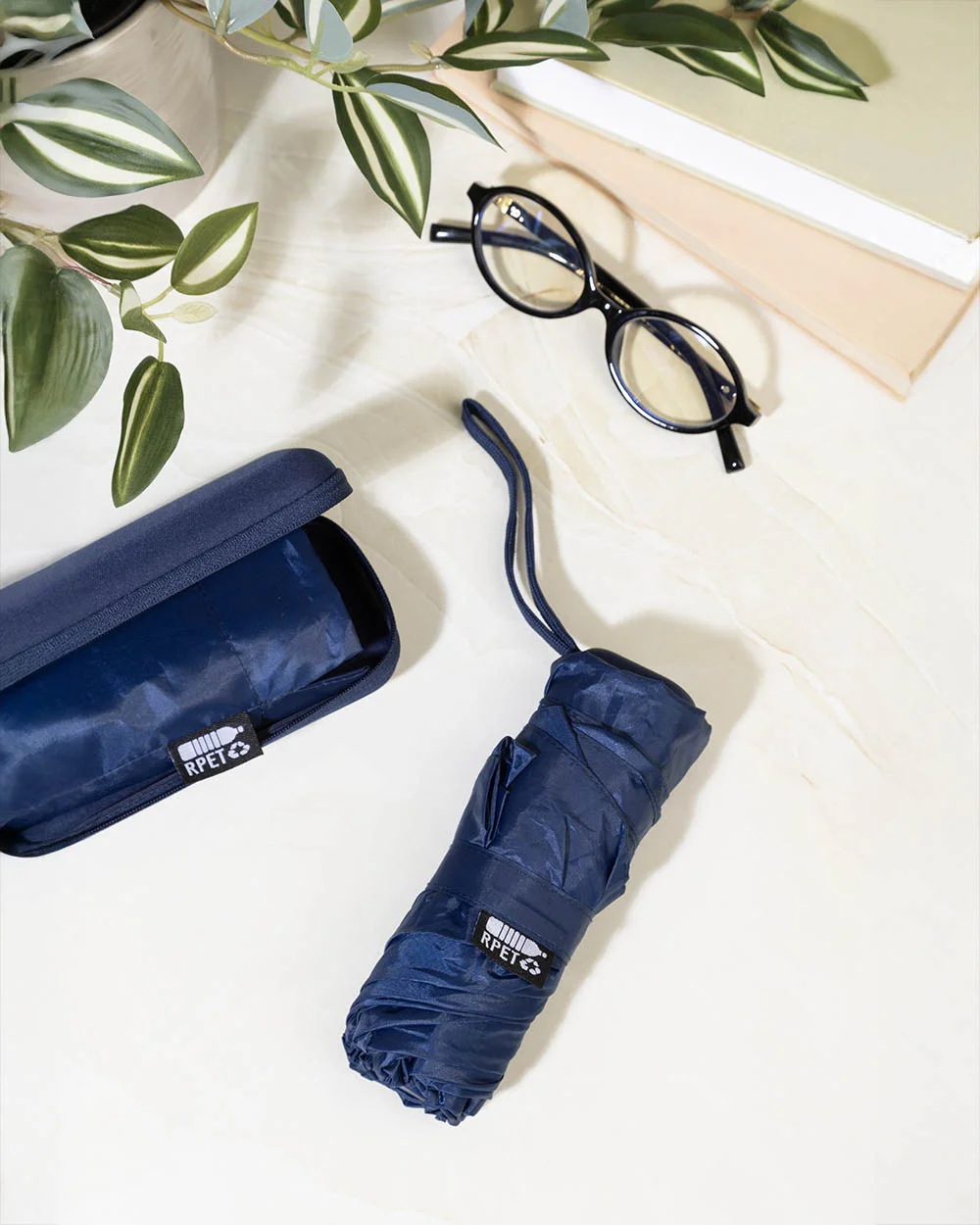 Mini-Taschenschirm Fractus aus RPET, dunkelblau – Bild 7