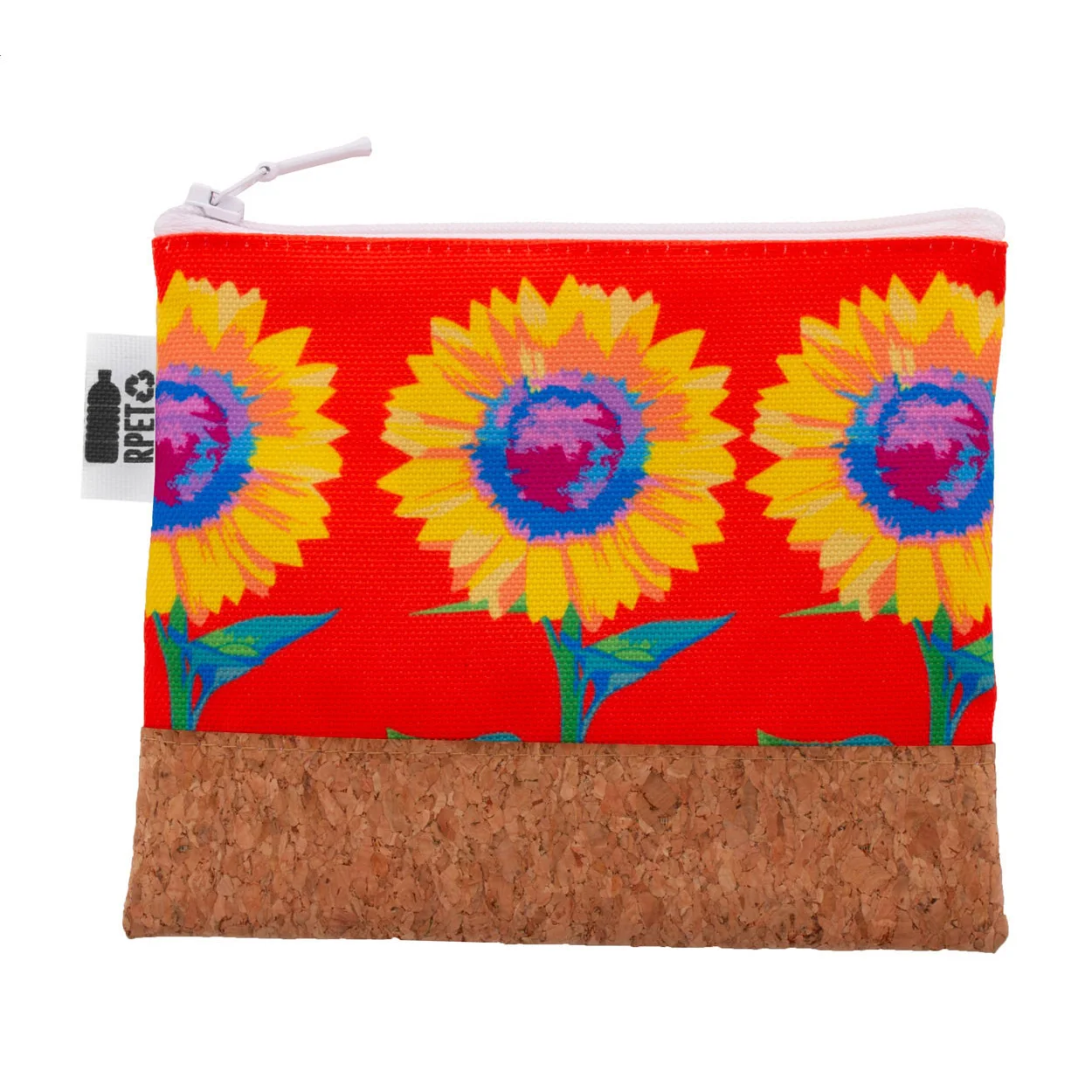 Individuelle Kosmetiktasche CreaBeauty Cork S RPET, weiß, natur – Bild 5
