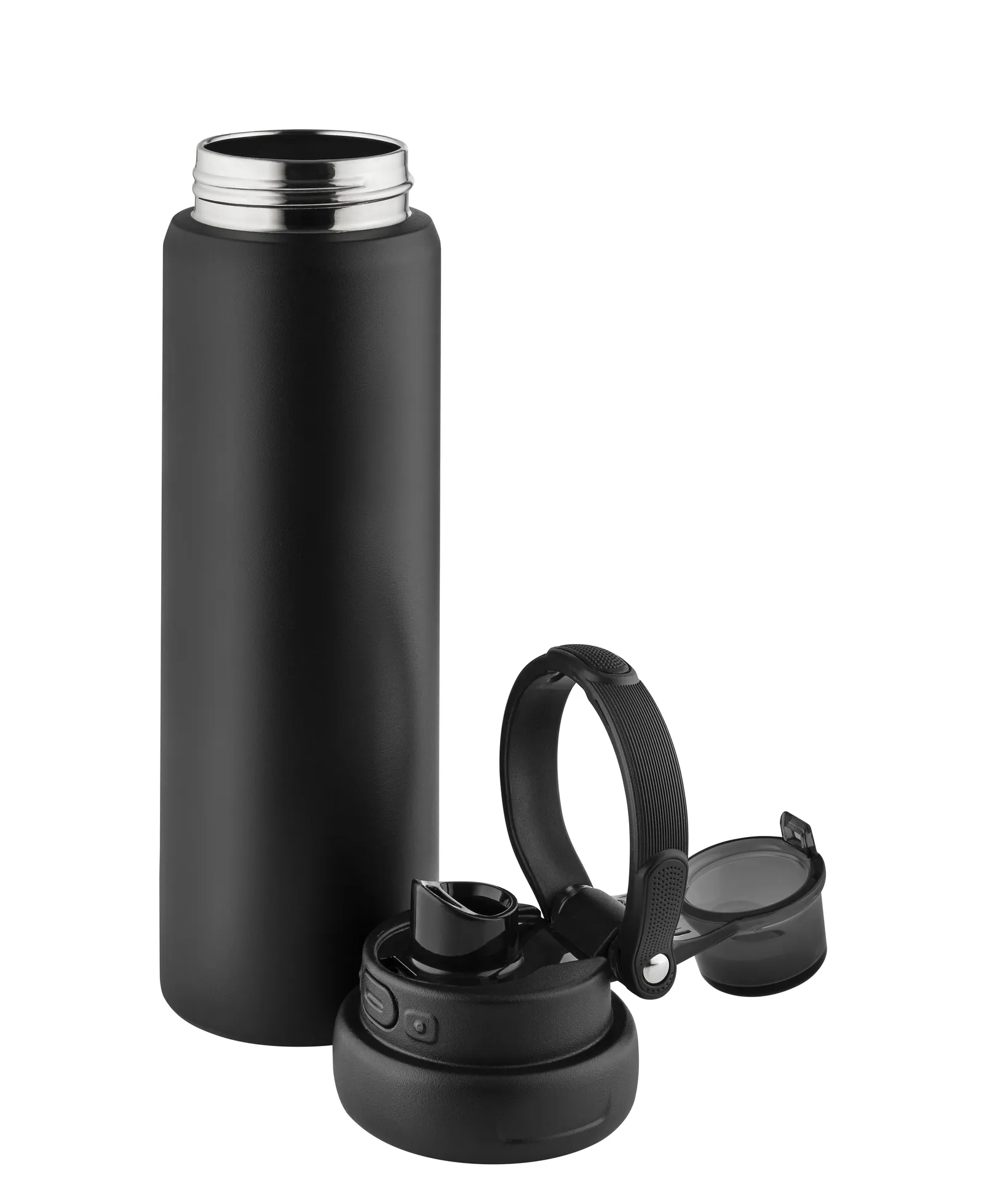 Sport-und Trinkthermoflasche "HydraBoost" schwarz, schwarz – Bild 3