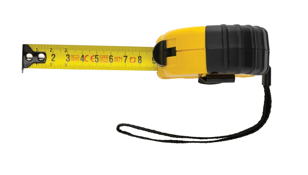 5m/19mm Maßband aus RCS recyceltem Kunststoff, gelb – Bild 2