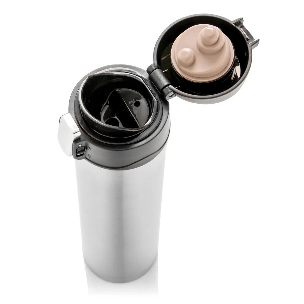 Easy Lock Vakuum-Flasche aus RCS recyceltem Stahl, silber – Bild 6