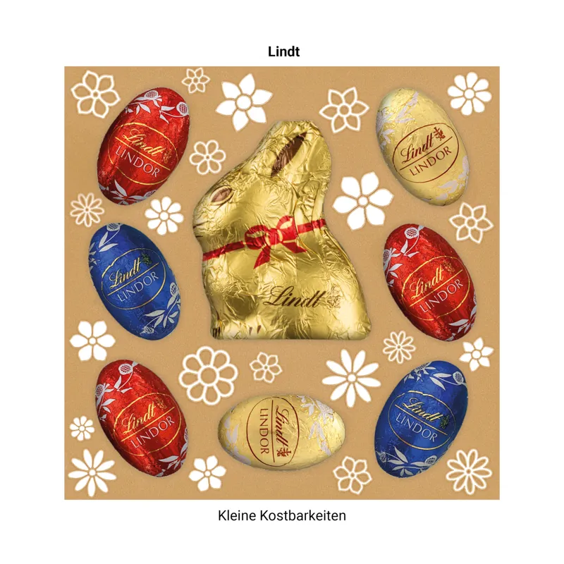 Lindt Präsent im Werbeschuber, Kleine Kostbarkeiten Goldhase – Bild 2