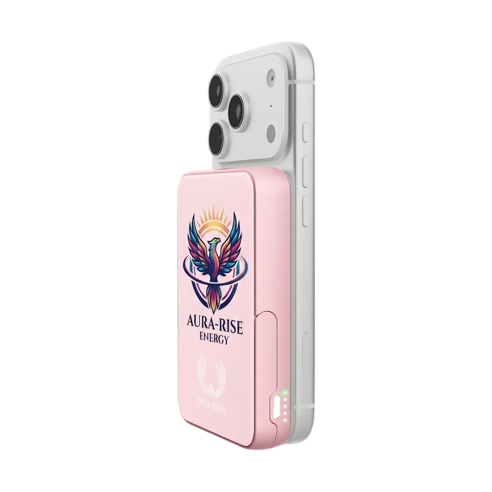 Fresh 'n Rebel Magnetische kabellose Powerbank 10000 mAh, Pastellrosa – Bild 2
