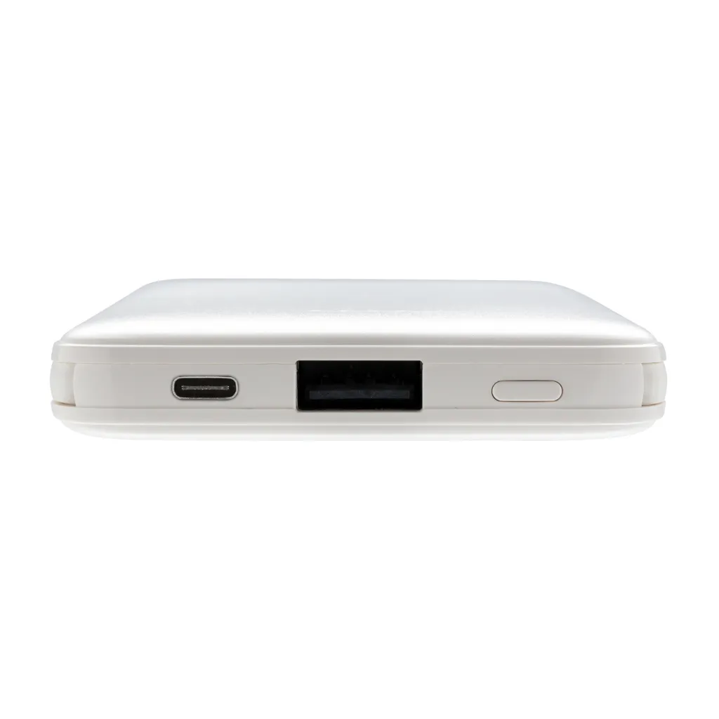 5.000 mAh Powerbank mit integriertem Kabel, weiß – Bild 3
