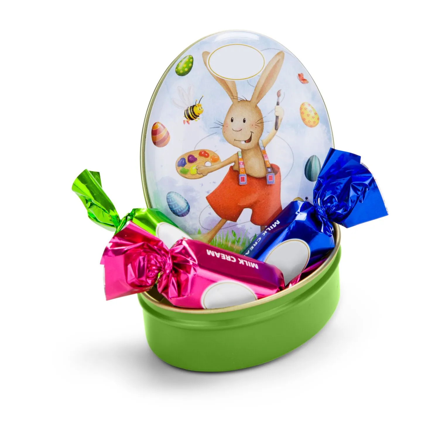 Geschenkartikel / Präsentartikel: Schokoladendose Osterhase, rot – Bild 2