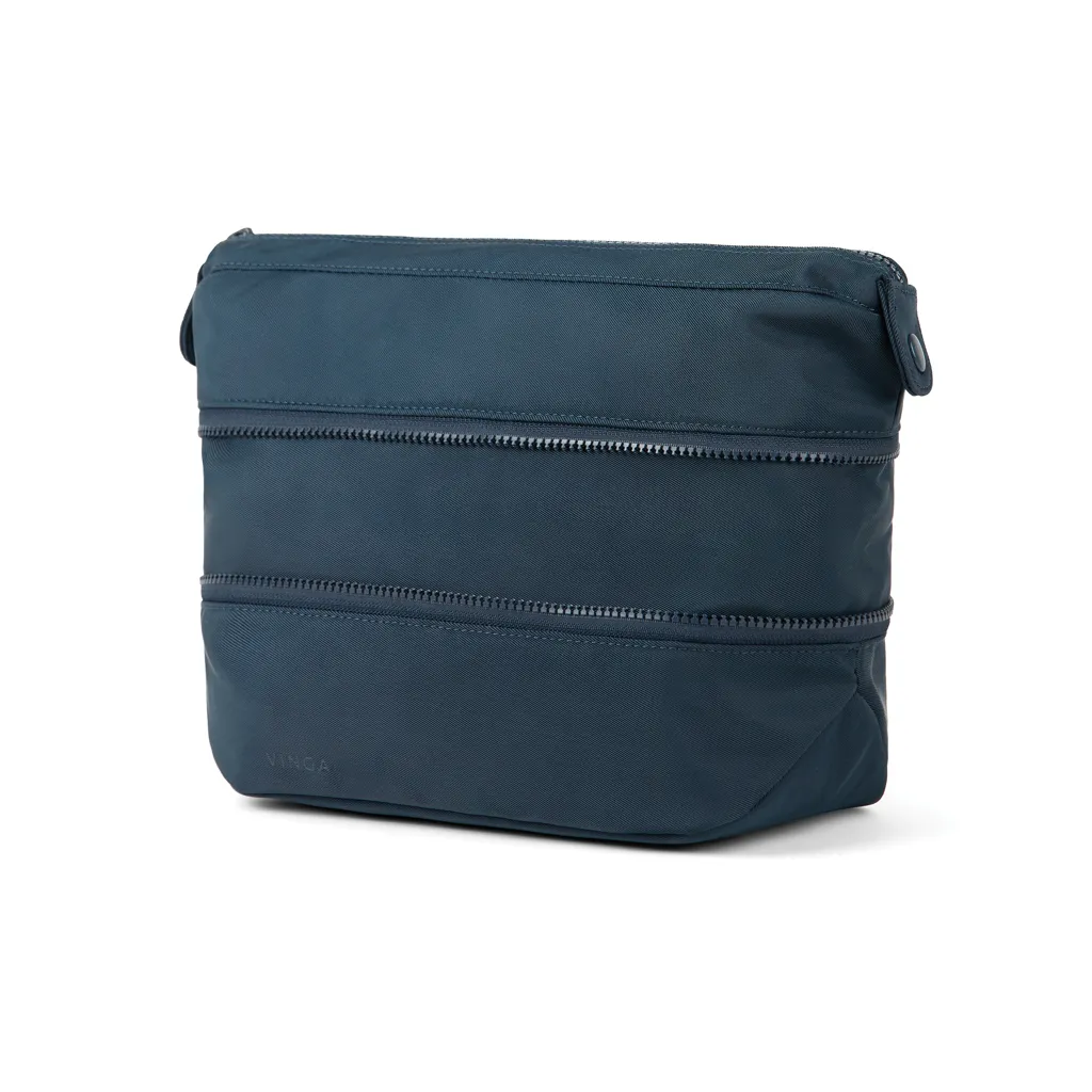 VINGA Baltimore Neo RCS – erweiterbarer Kulturbeutel, navy blau – Bild 2