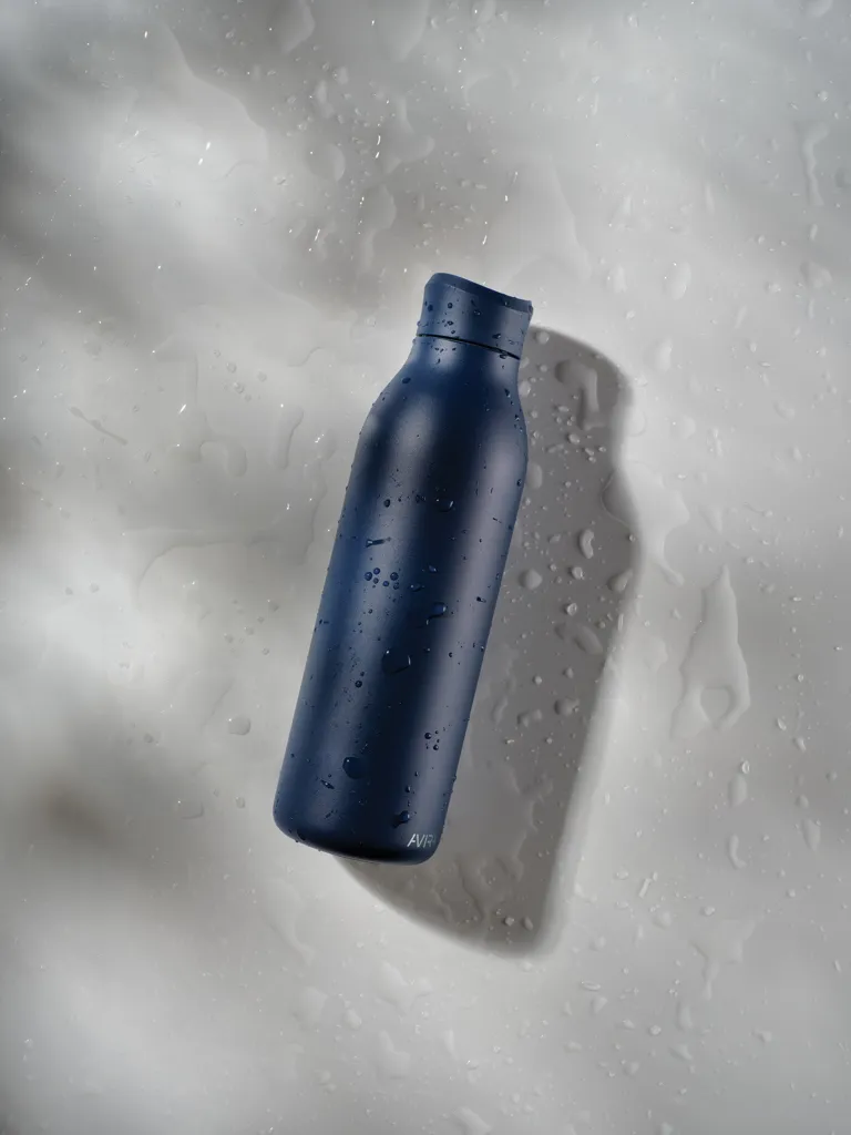 Avira Alok 360 Klick-Wasserflasche aus RCS rec. Stahl, 600ml, navy blau – Bild 9