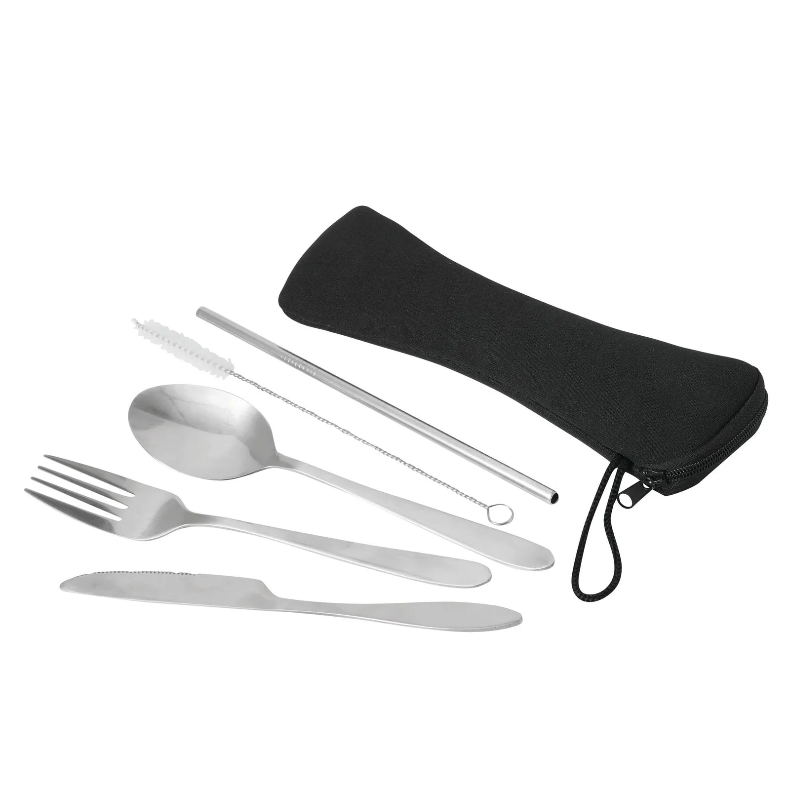 STELLOKIT - Edelstahl-Besteckset, 5-teilig schwarz, silber