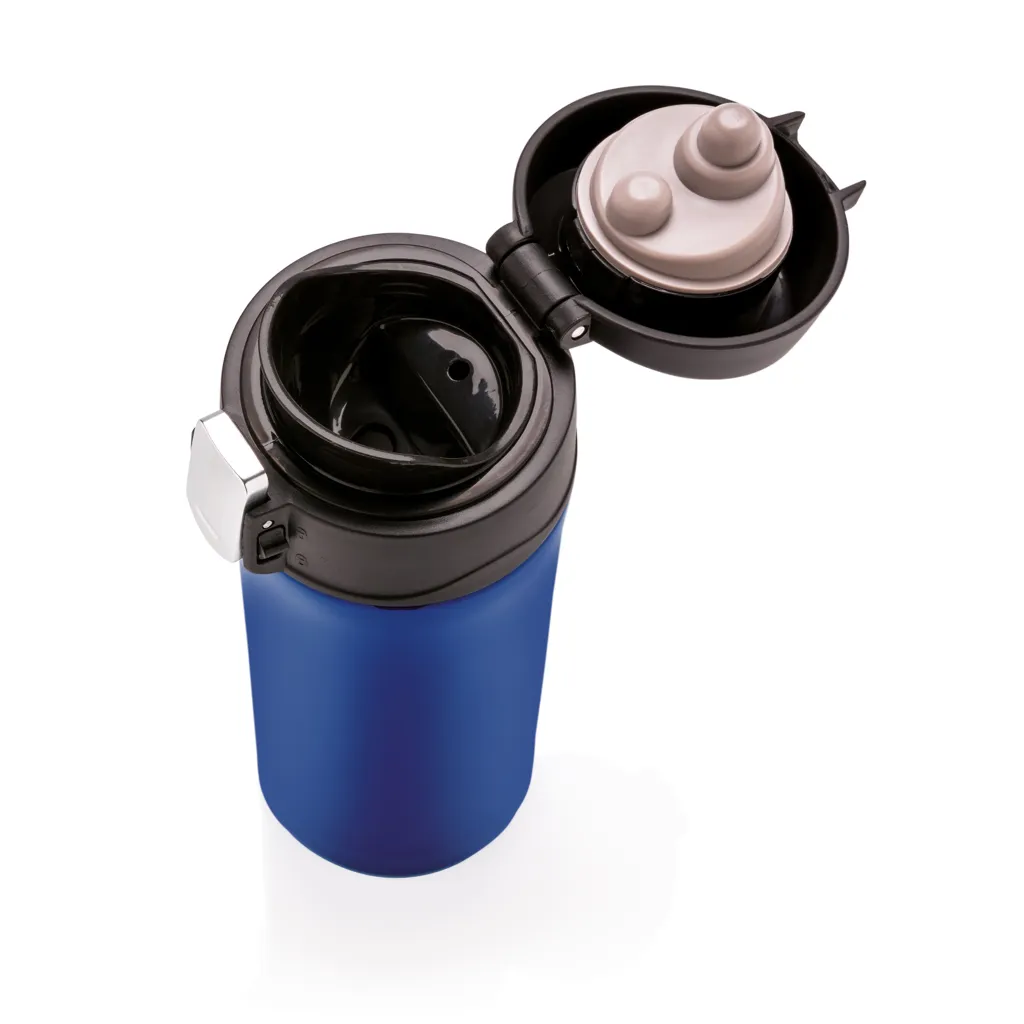 Easy-Lock Vakuum-Becher aus RCS recyceltem Stainless-Steel, blau – Bild 3