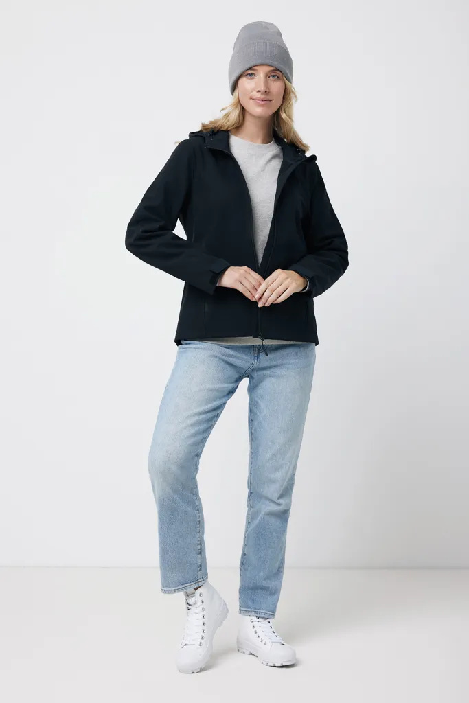 IQONIQ Makalu Damen Softshelljacke aus recyceltem Polyester, schwarz – Bild 5